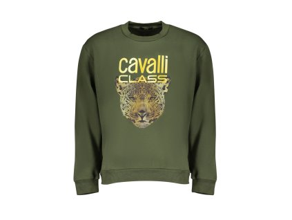 CAVALLI CLASS GREEN MEN ZIPLESS SWEATSHIRT