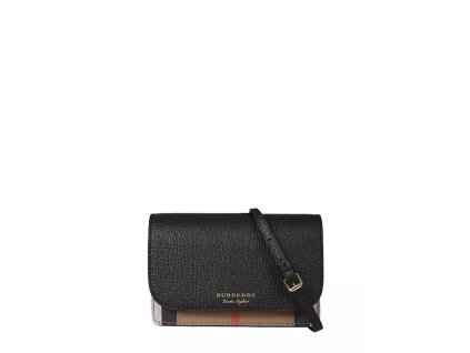 Přes rameno Burberry 80463161_BLACK-TAN_V Černá