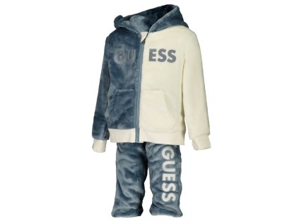 GUESS JEANS BLUE ZIP SWEATSHIRT FOR CHILDREN