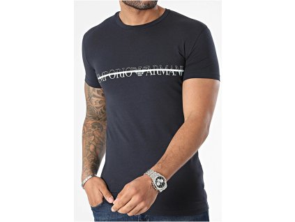 Pánské triko s krátkým rukávem Emporio armani 111035 4R729 modrý