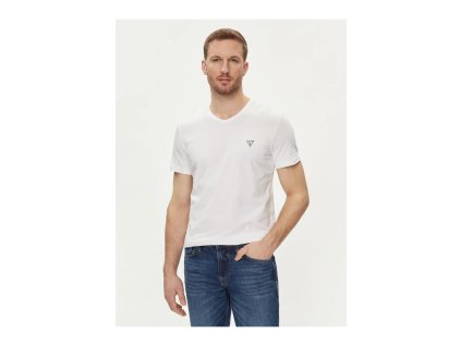 Pánské triko s krátkým rukávem Guess jeans U97M01 KCD31 bílý