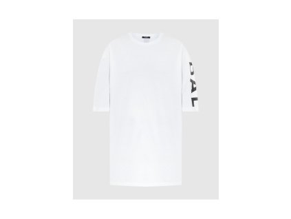 Pánské triko s krátkým rukávem Balmain XH1EH015 BB15 bílý