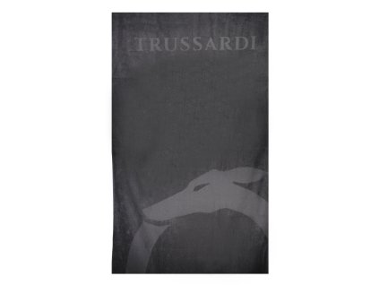 TRUSSARDI JEANS MEN BEACH TOWEL BLACK