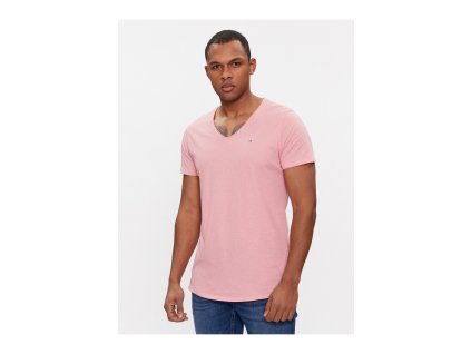 Pánské triko s krátkým rukávem Tommy Jeans DM0DM09587 růžový