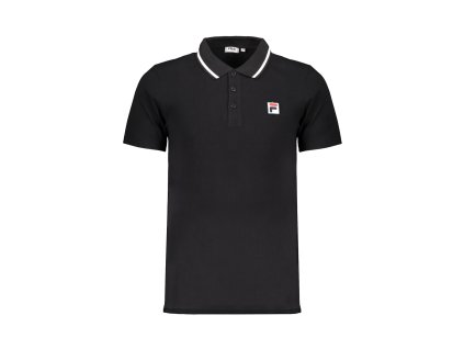 FILA MEN BLACK SHORT SLEEVED POLO SHIRT