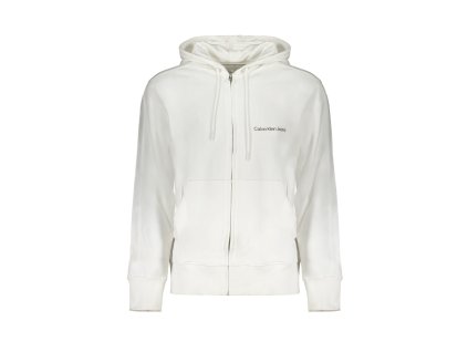 CALVIN KLEIN MEN WHITE ZIP SWEATSHIRT