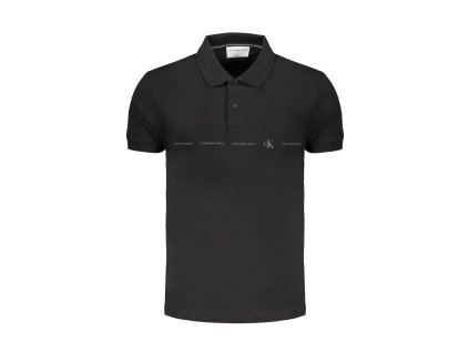 CALVIN KLEIN MEN BLACK SHORT SLEEVED POLO SHIRT