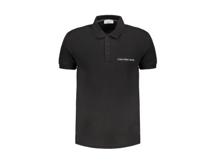 CALVIN KLEIN MEN BLACK SHORT SLEEVED POLO SHIRT