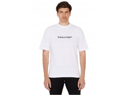 Pánské triko s krátkým rukávem Balenciaga 620969 TIV50 bílý