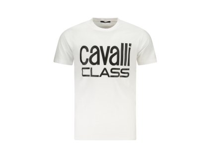 CAVALLI CLASS SHORT SLEEVE T-SHIRT MEN WHITE (Velikost 2XL)