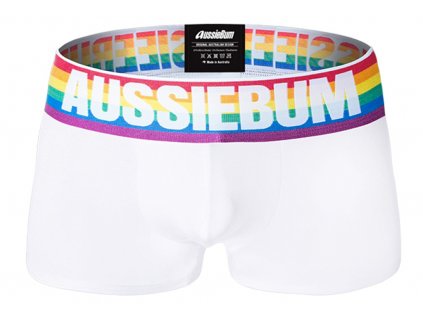 Duhové boxerky AussieBum PRIDE Hipster White1