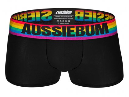 Duhové boxerky AussieBum PRIDE Hipster Black1