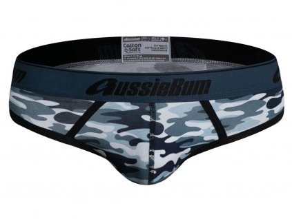 Slipy AussieBum CottonSoft Camo Blue Brief2