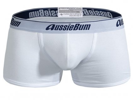 Boxerky AussieBum CottonSoft White Indigo Hipster1