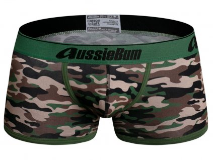 Boxerky AussieBum CottonSoft Camo Green Hipster5