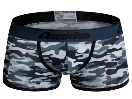 Boxerky AussieBum CottonSoft Camo Blue Hipster2