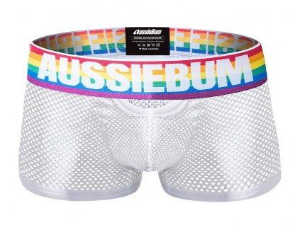 Průhledné Boxerky s Micromodalem AussieBum PRIDE MESH White12