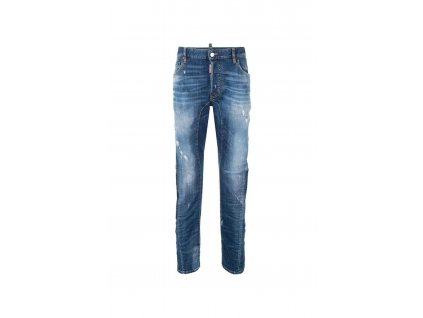 Pánské džíny slim skinny Dsquared2 S74LB0611 modré