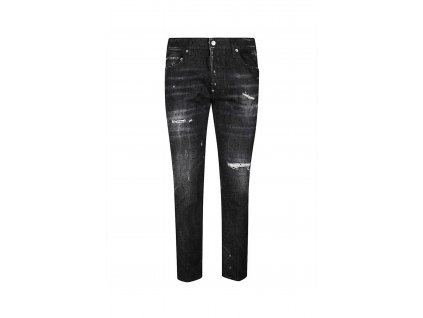 Pánské džíny slim skinny Dsquared2 S74LB0814 černé