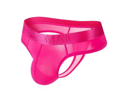 elasticke tanga jockmail satini z mikrovlakna pink