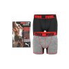 Pánské boxerky PUMA z mikrovlákna 671018001 2pack černá/červená