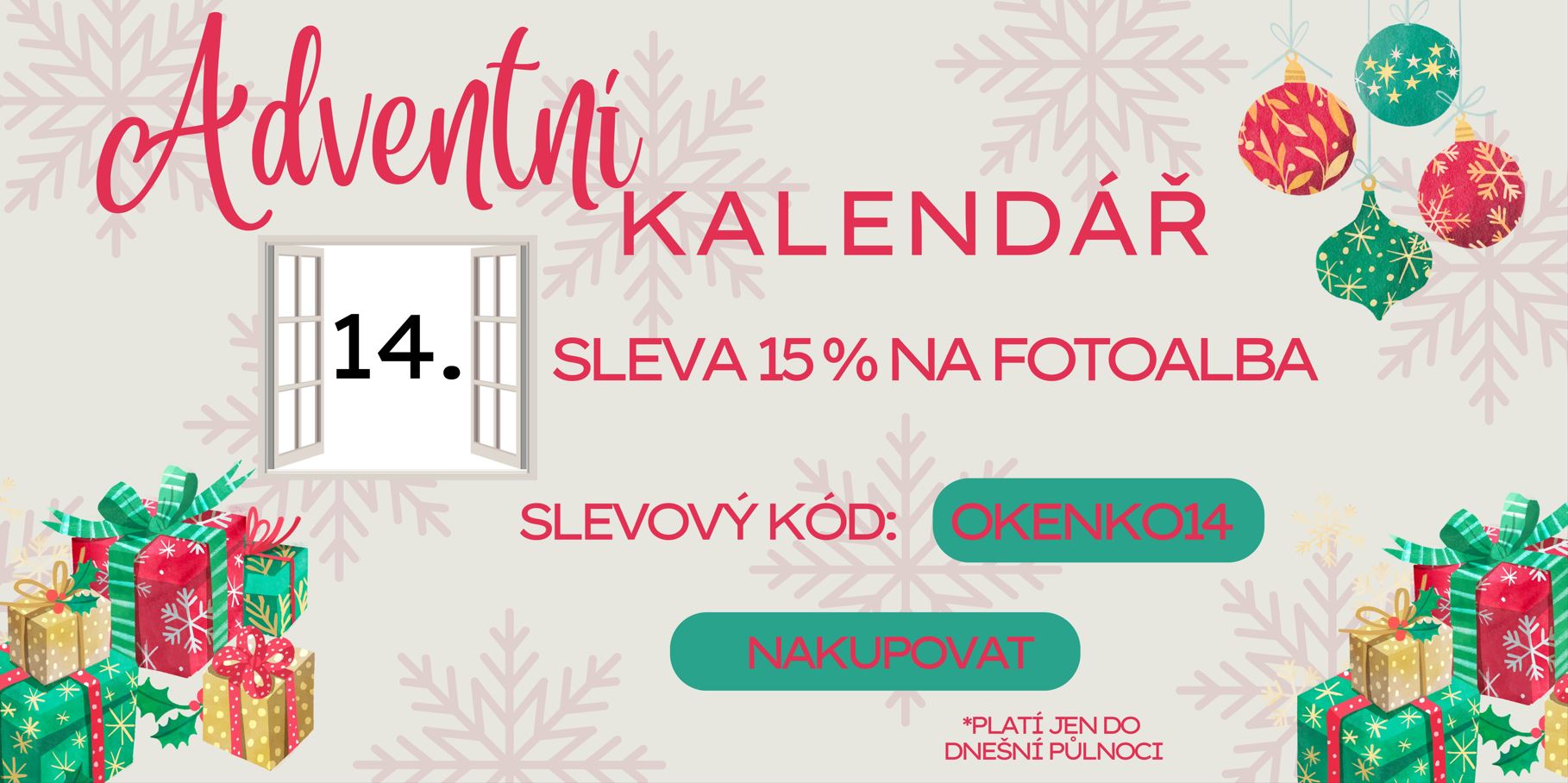 Otevíráme čtrnácté okénko adventního kalendáře - sleva 15 % na fotoalba