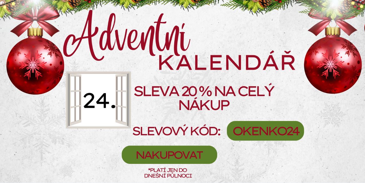 Otevíráme poslední okénko adventního kalendáře - sleva 20 % na celý nákup