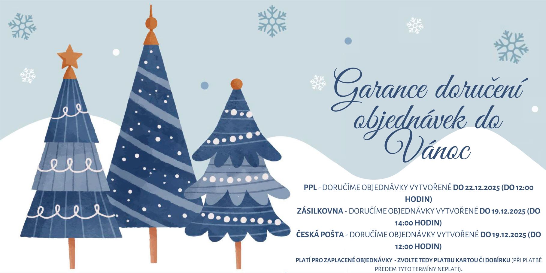 Termíny pro doručení balíčků do Vánoc - čas se krátí