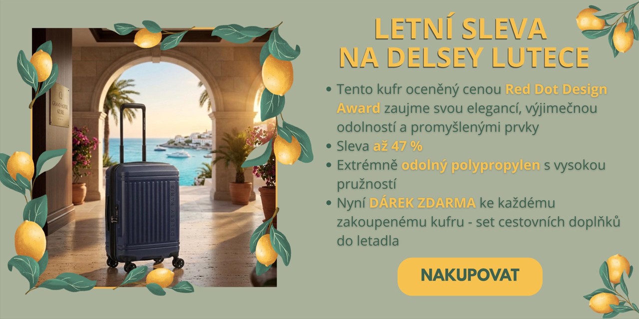 Letní sleva na kolekci cestovních kufru Delsey Lutece - Red Dot Design Winner