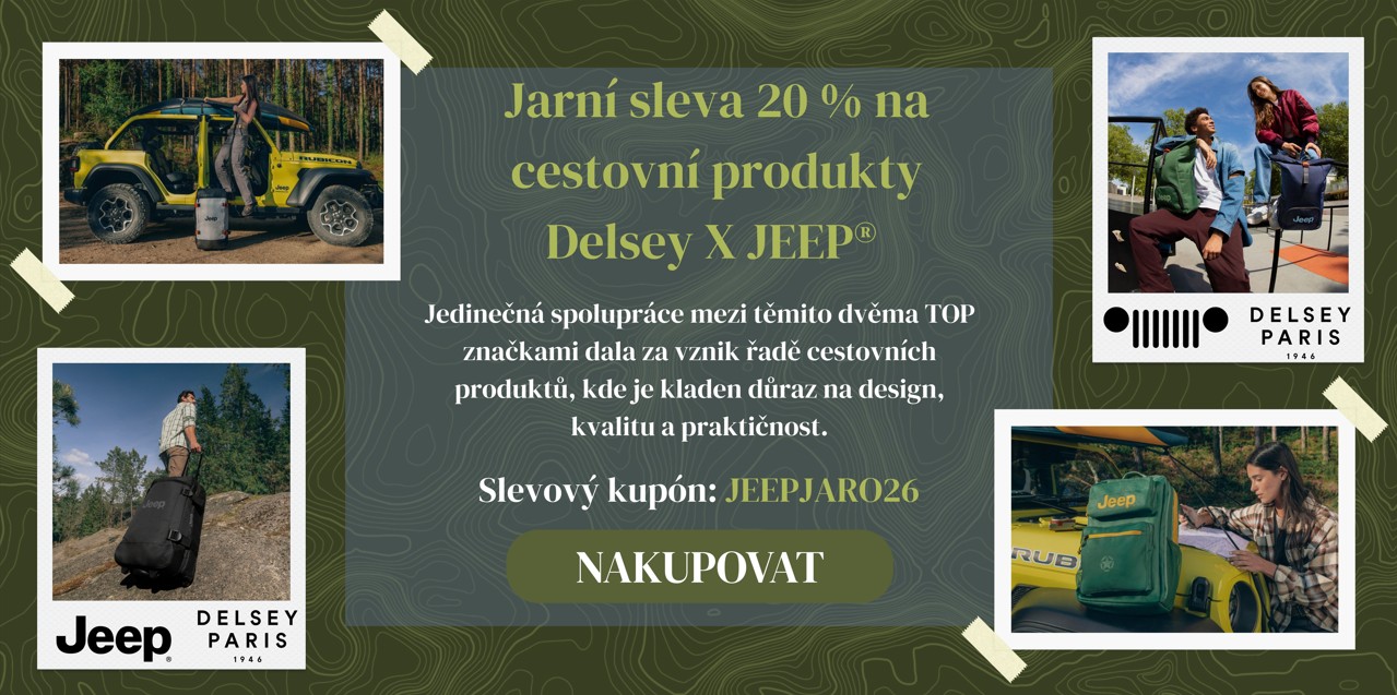 Jarní sleva 20 % na cestovní kolekci Delsey X JEEP
