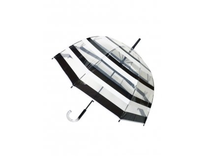 parapluie long transparent rayure noirblanc
