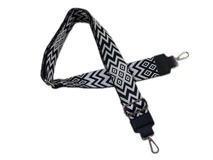 nahradni popruh na kabelku ledvinku SI00110 černobílý 01