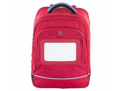 Školní batoh Delsey dvoukomorový - červený