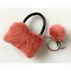 SO23905 přívěsek na kabelku klíče chlupatý tmavě růžová 1 kopie