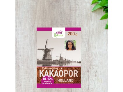 Szafi 200g Reform zsírszegény holland kakaópor (10 12% kakaóvaj tartalom) 900