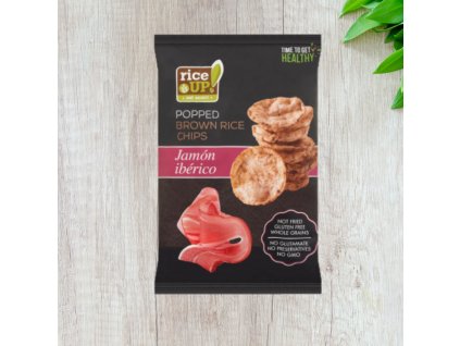 RICE UP gluténmentes ibériai sonkás ízű barna rizs chips 60 g