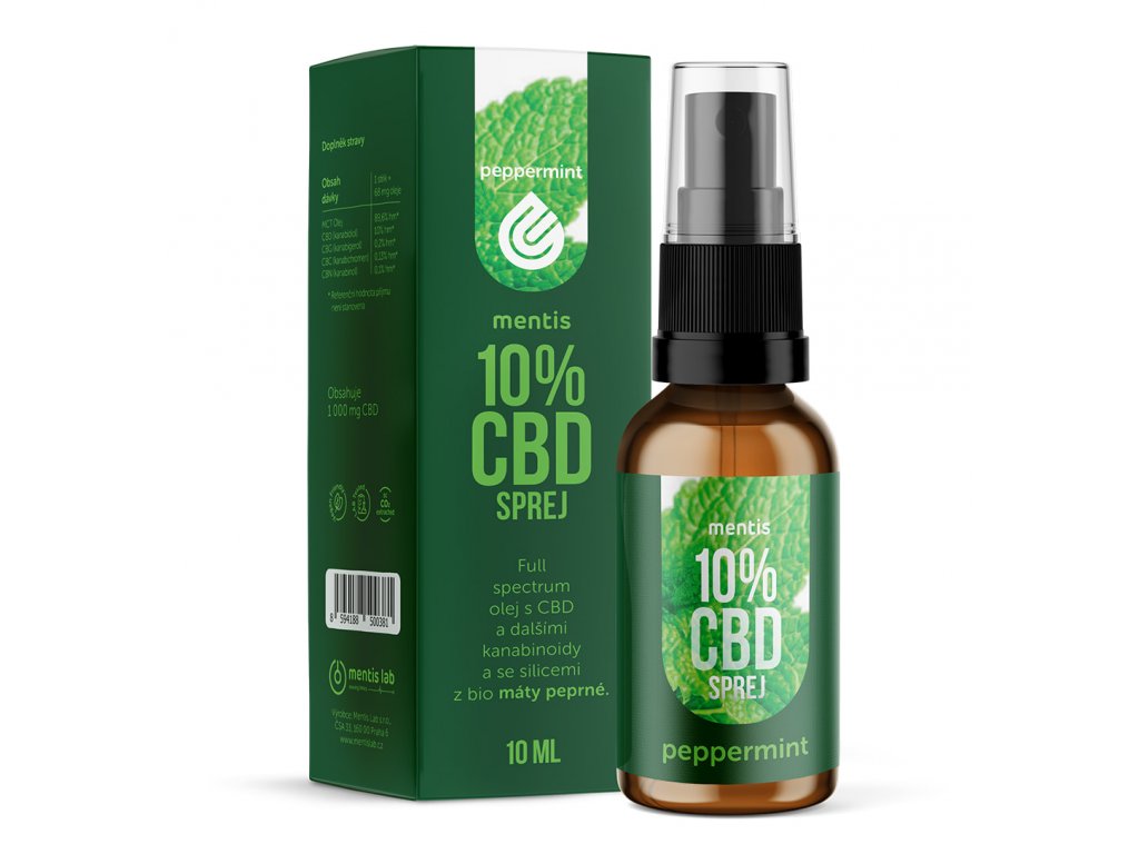Mentis 10 CBD Peppermint sprej MentisLab.cz