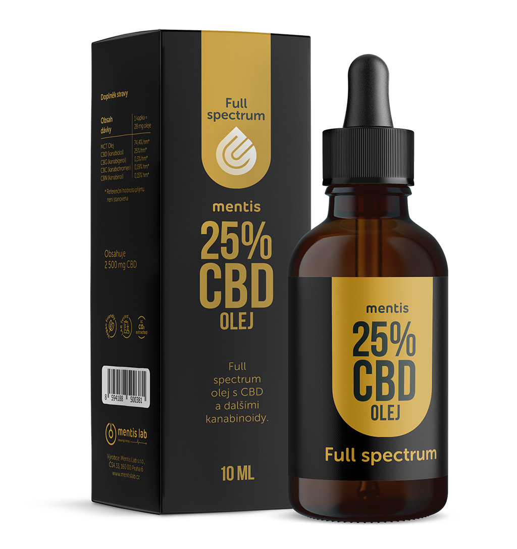 Mentis 25% CBD Full Spectrum olej 10 ml