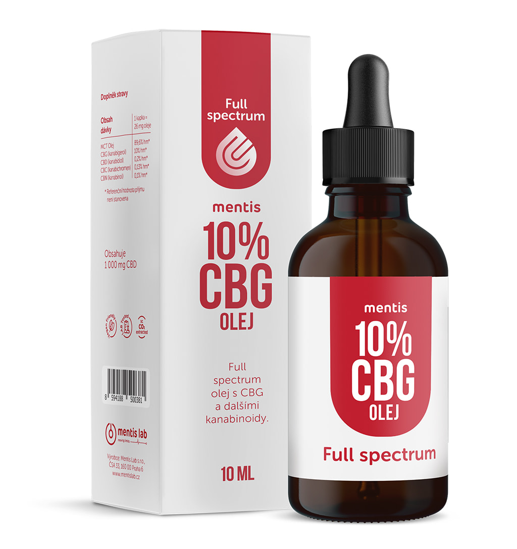 Mentis 10% CBG Full spectrum olej 10 ml