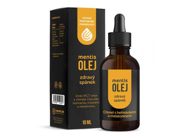 Mentis olej pro podporu spánku s chmelem, nepálským heřmánkem a melatoninem