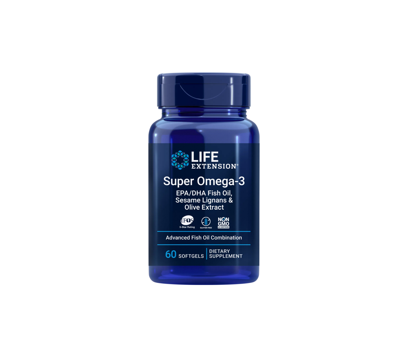Life Extension Super Omega-3 EPA/DHA with Sesame Lignans & Olive Extract EU 60 softgelů