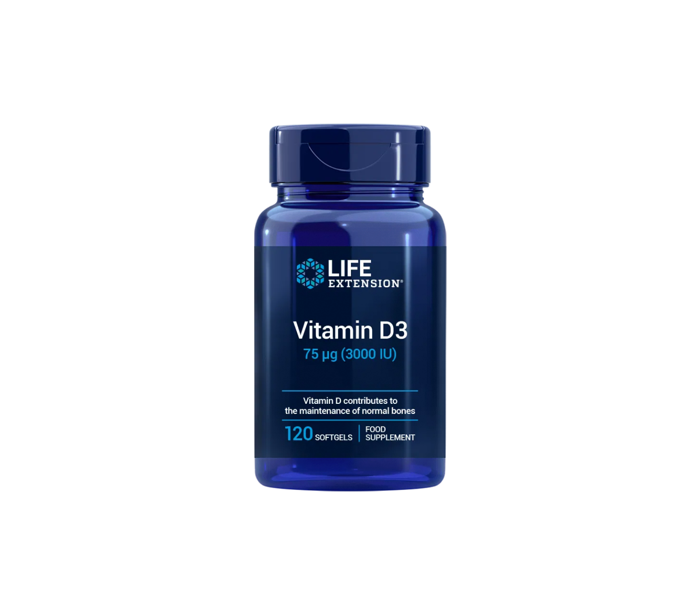 Life Extension Vitamin D3 EU 75 mcg (3000 IU) 120 softgelů