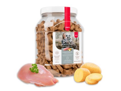maškrty pre alergických psov bez obilnín mera pure sensitive