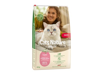 granule pre dospelé mačky s lososom mera cats nature