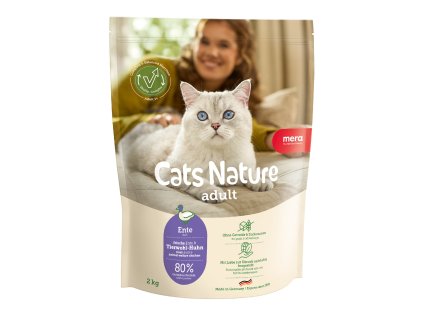 granule pre dospelé mačky s čerstvým kačacím mäsom mera cats nature adult ente