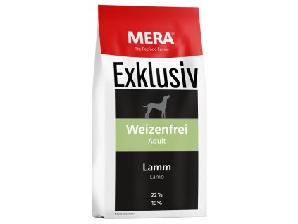 jahňacie granule pre dospelých psov bez pšenice mera exklusiv