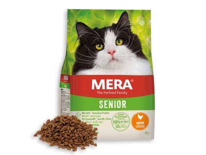 granule pre staršie mačky s kuracím mäsom mera cats