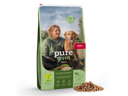 veganské krmivo pre dospelých citlivých psov mera pure green
