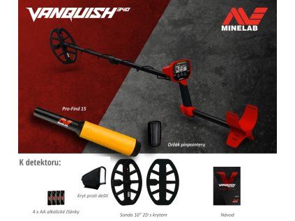Minelab Vanquish 340 pinpointer set+kryt
