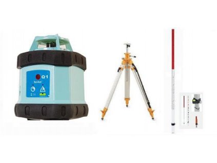 Rotačný laser HEDUE Q1 ECO + statív s kľukou a flexi lata